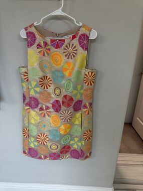 NWT Trina Turk Gold Patterned Dress